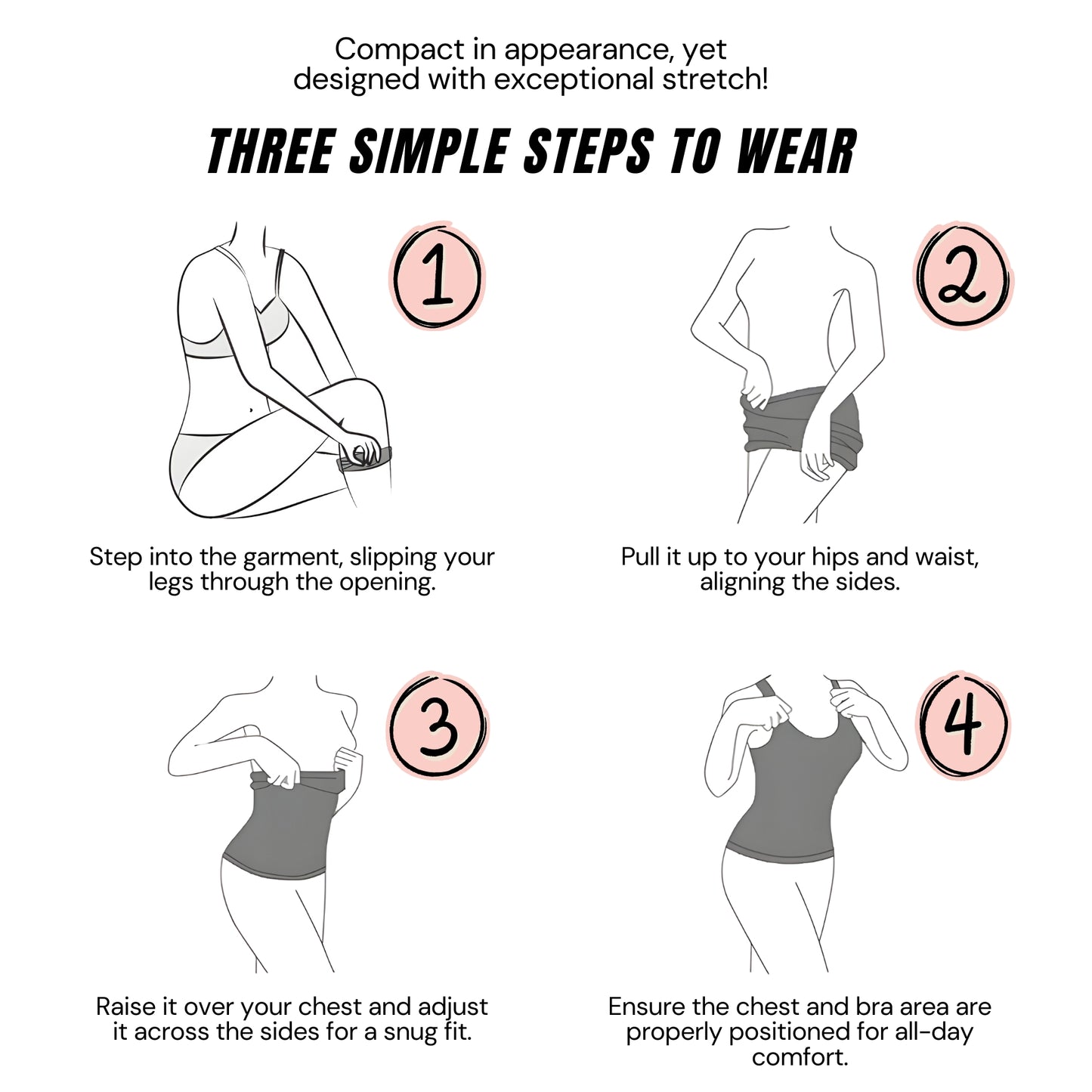 Seamless bra alternative with built-in support