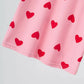 Heart Print Girls' Pajama Set