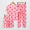 Heart Print Girls' Pajama Set